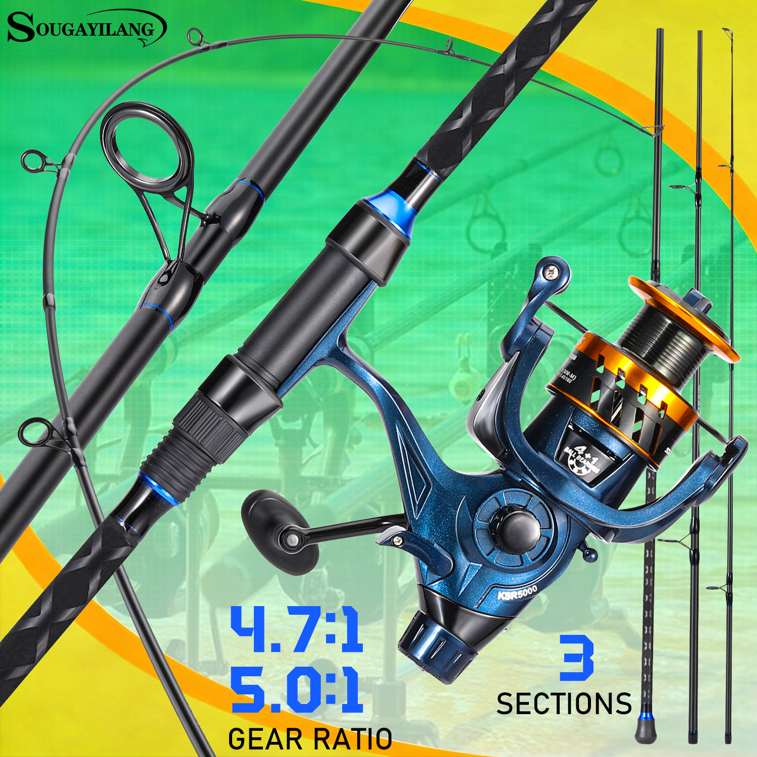 Sougayilang 3 Sections Surf Fi – Fishing Rod Carbon Fiber Bewertung und Preis
