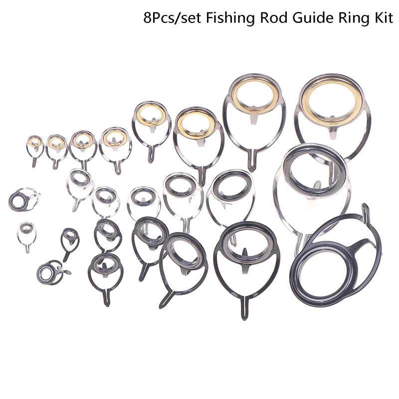 8Pcs Fishing Tackle Stainless  – Fishing Rod Guide Replacement Bewertung und Preis