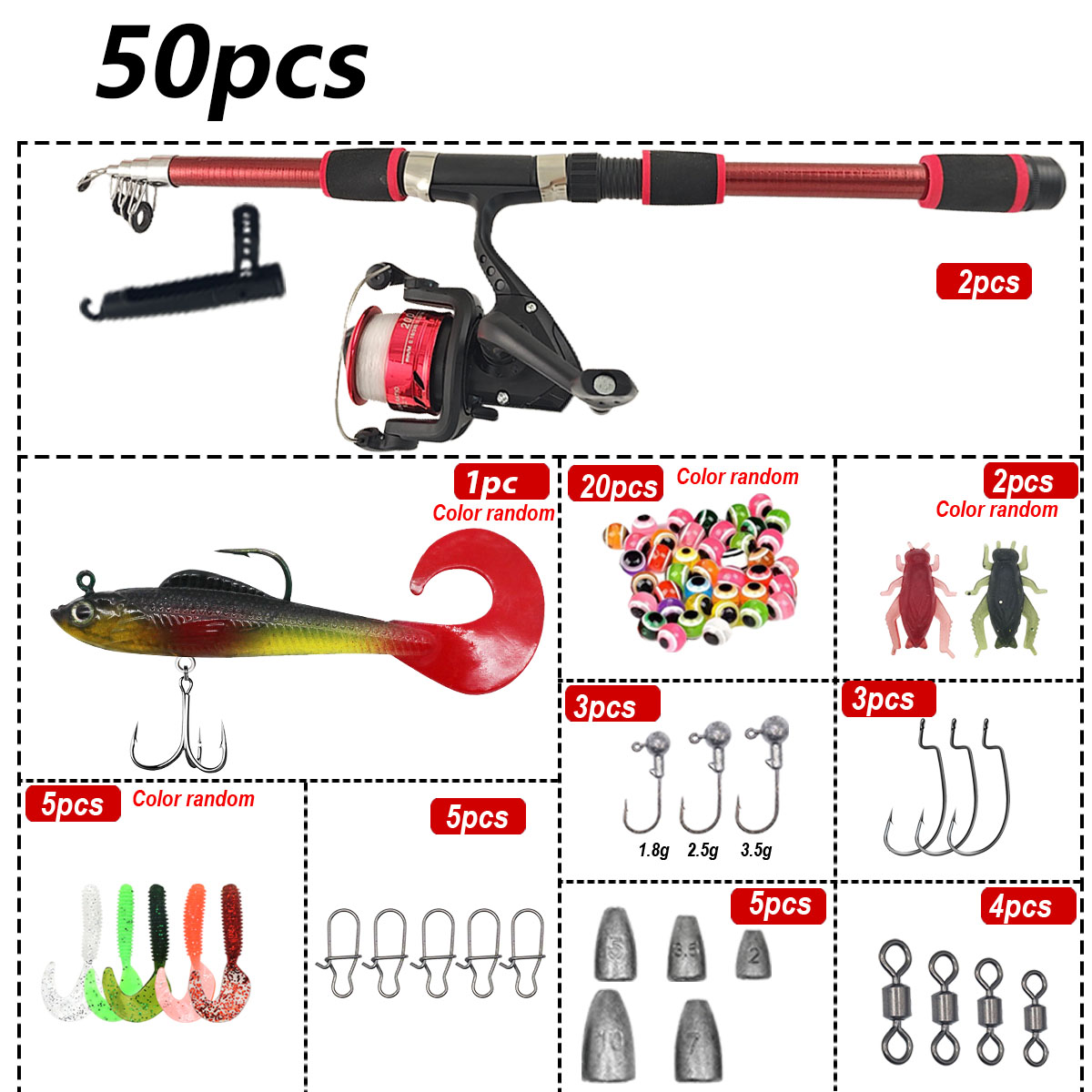 Portable Telescopic Fishing Ro – Fishing Rod Combo Bewertung und Preis