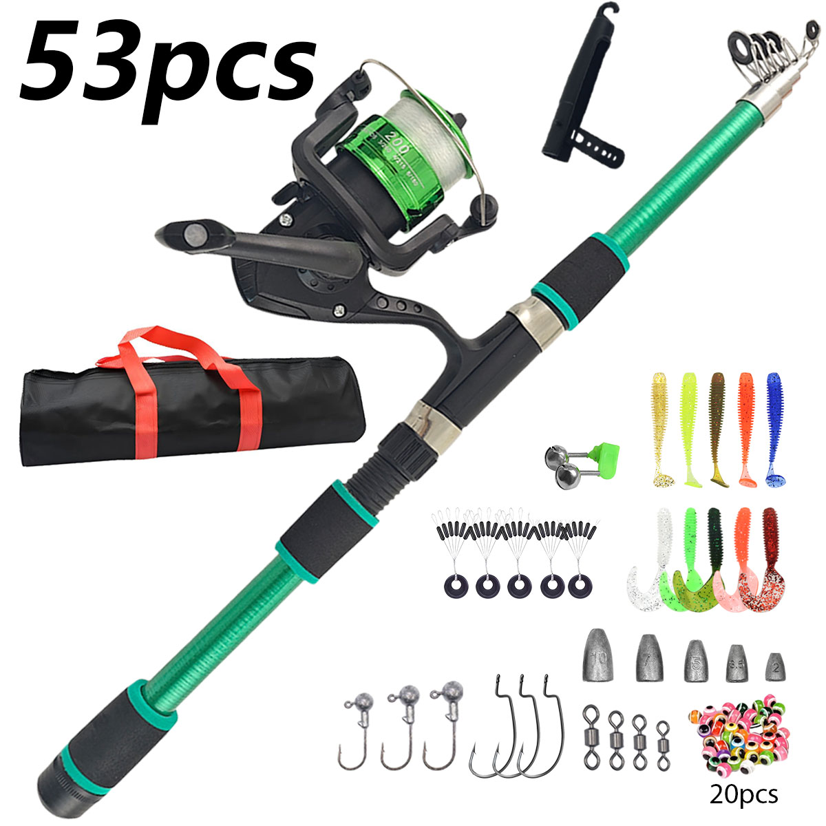 Portable Telescopic Fishing Ro – Fishing Rod Combo Bewertung und Preis