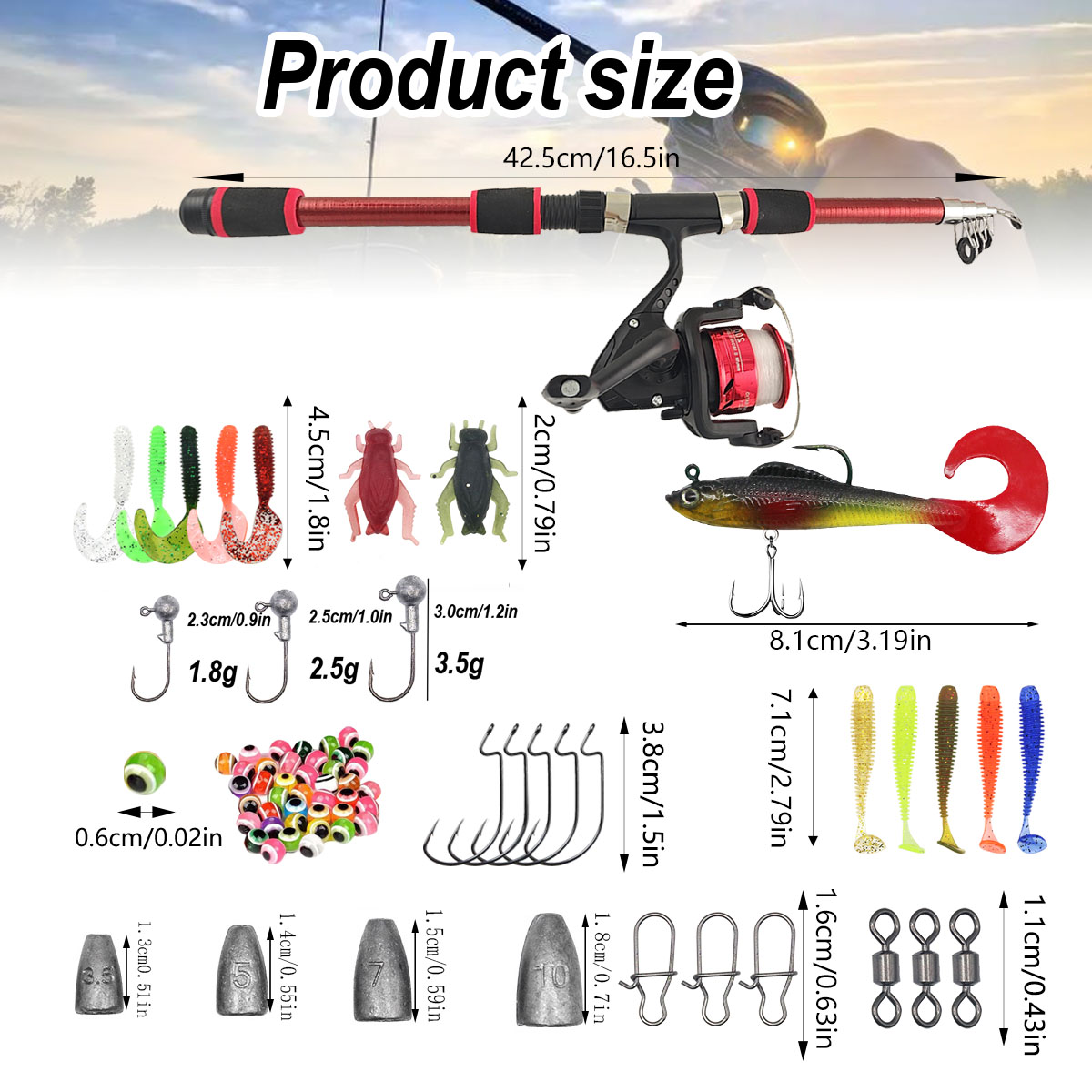 Portable Telescopic Fishing Ro – Fishing Rod Combo Bewertung und Preis