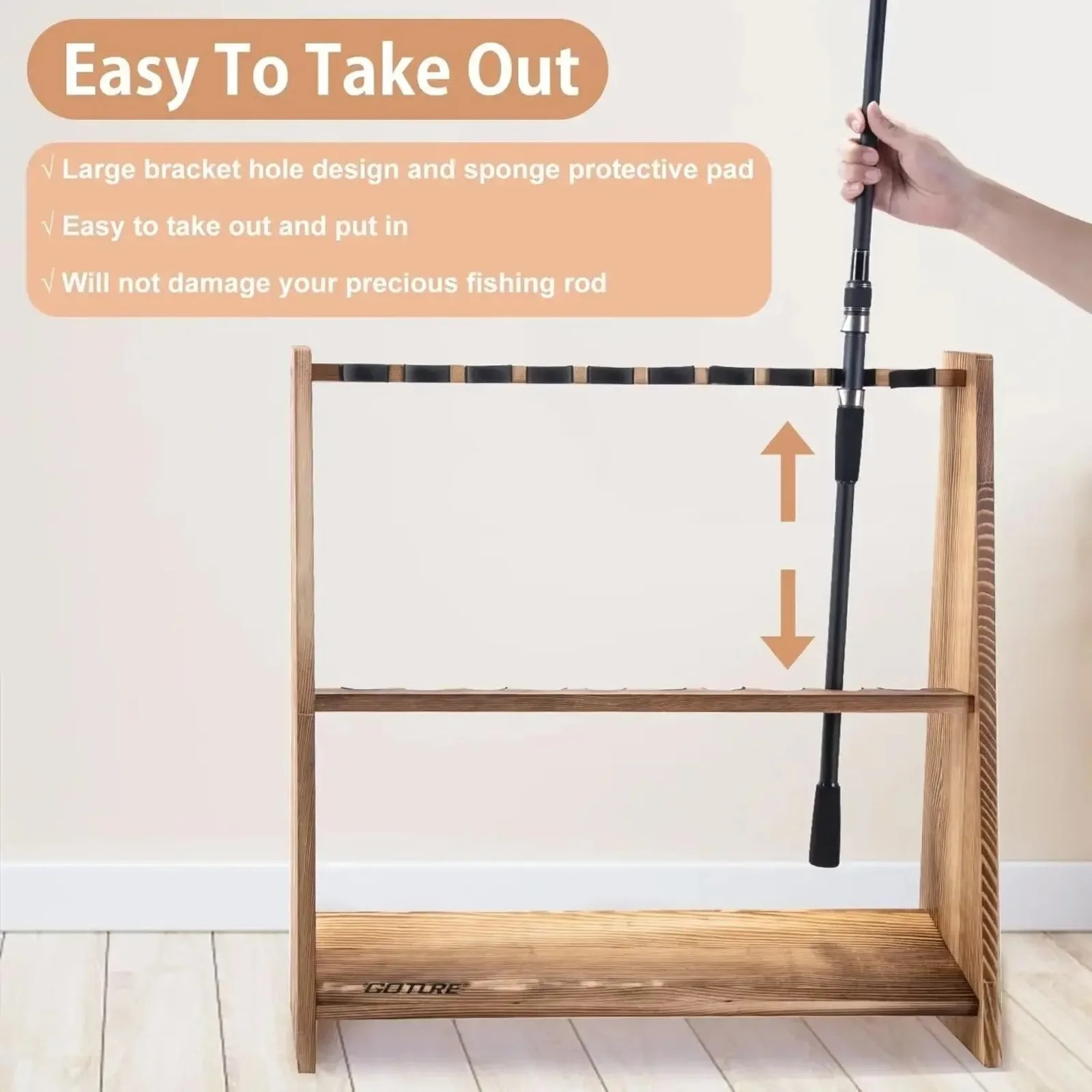 Goture 10 Slots Carbonized Pin – Fishing Rod Rack Bewertung und Preis