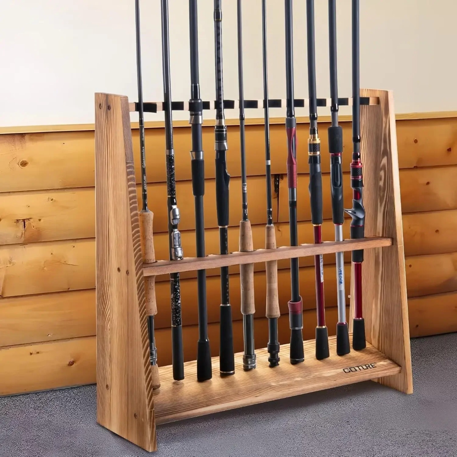 Goture Carbonized Pine Wood Fi – Fishing Rod Rack Bewertung und Preis