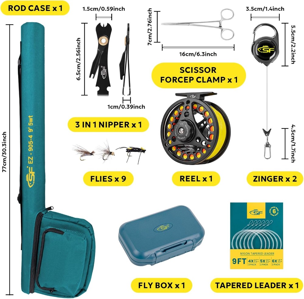 Fly Fishing Rod Combo Starter  – Fishing Rod Carbon Fiber Bewertung und Preis