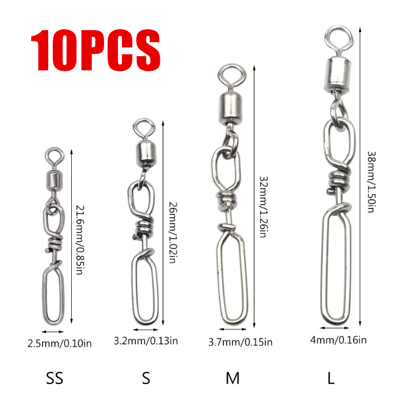 10Pcs Stainless Steel Quick Sn – Fishing Rod Casting Bewertung und Preis