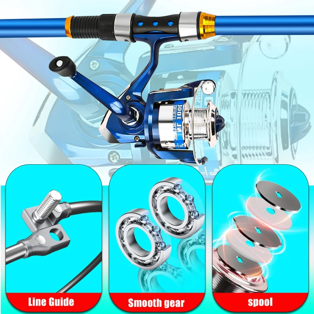 2.1-3.6M Telescopic Glass Fibe – Fishing Rod Spinning Bewertung und Preis